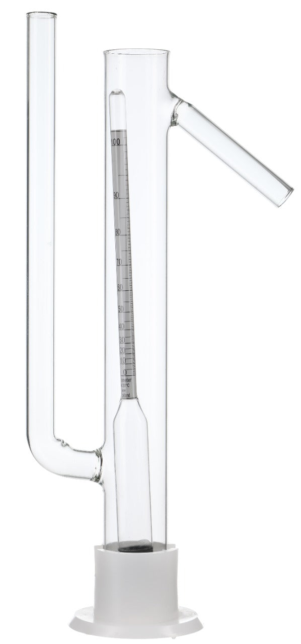 Glass Proofing Parrot with 0-100 ABV (0 - 200 proof) Hydrometer